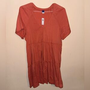 Old Navy Coral V-Neck Dress